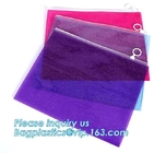 PVC A3 Document bags, file bags,stationery within mesh PVC clear plastic packaging waterproof zipper document bag/ durab