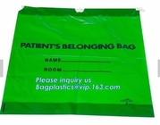 Biodegradable LDPE material hotel laundry garment poly bag on roll,Packaging poly laundry bag with cotton string rope ha