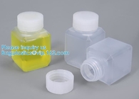 Wide-Mouth Chemical Dry Powder Bottle Reagent Bottle Square Chemical Plastic Bottles Jar With Lids Small Biochemistry